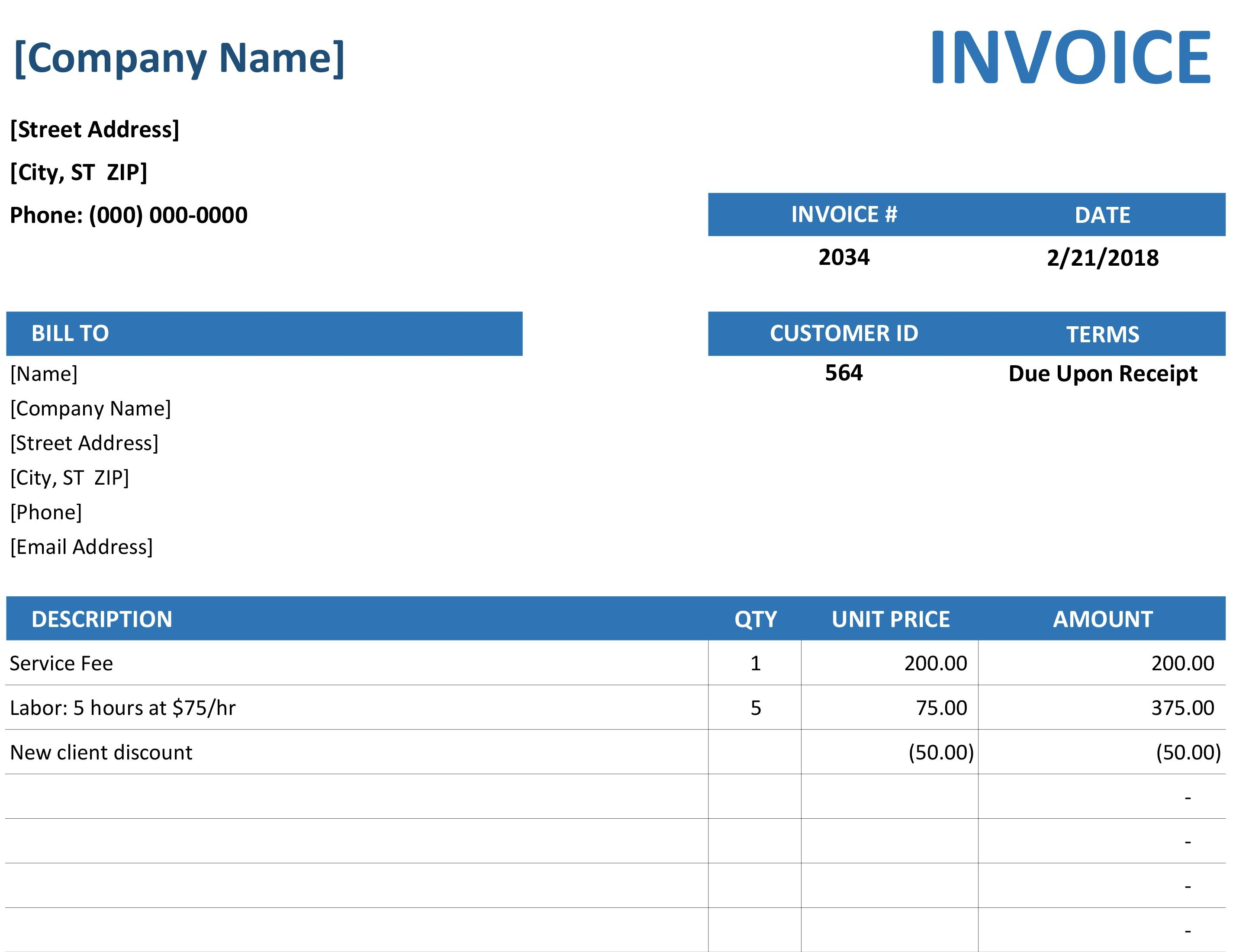 Invoices  Office intended for Invoice Template In Excel 2007