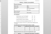 It Project Status Report Template  Itsw with It Management Report Template