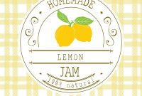 Jam Label Design Template For Lemon Dessert Vector Image pertaining to Dessert Labels Template