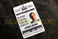 James Bond Style Pvc Id Card Badge James Bond Or  Etsy with Mi6 Id Card Template