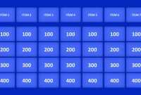 Jeopardy Game Powerpoint Templates in Quiz Show Template Powerpoint