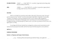 Joint Venture Agreement Property Ownership  Templates At regarding Joint Property Ownership Agreement Template