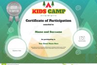 Kids Certificate Template In Vector Stock Vector  Illustration Of regarding Free Kids Certificate Templates