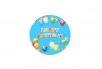 Label Template Happy Birthday Round Labels Instant Pdf Download intended for Round Sticker Labels Template