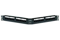 Leviton Port Extreme Cat  Style Angled Ru Patch Panel Black for Leviton Patch Panel Label Template