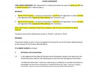License Agreement Template – Uk Template Agreements And Sample Contracts with Intellectual Property License Agreement Template