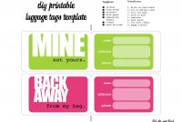 Luggage Tags Template  לונדון  Luggage Tag Template Funny Luggage with Free Printable Punch Card Template