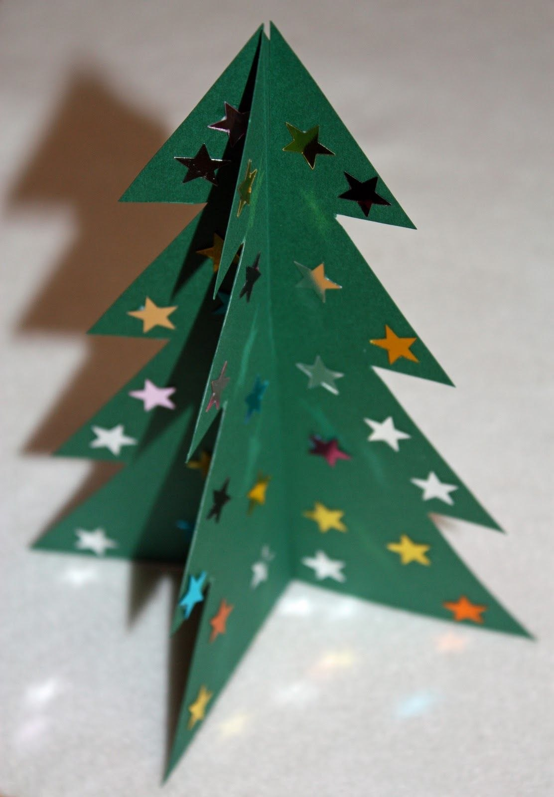 Make A D Card Christmas Tree  With Printable Template We Did This pertaining to 3D Christmas Tree Card Template