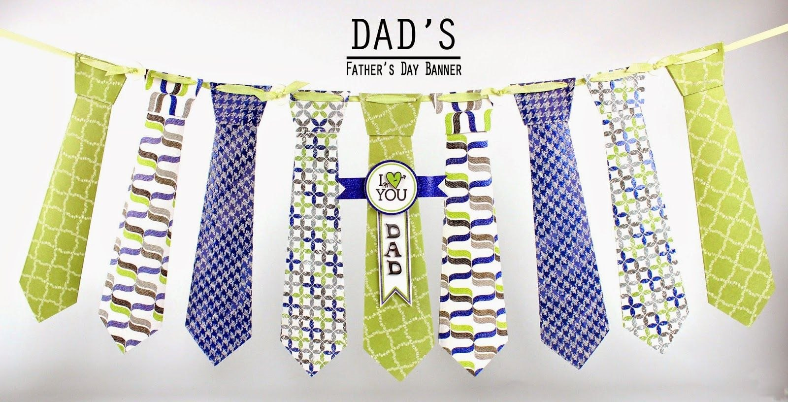 Make A Father's Day Tie Banner Using A Simple Template Provided On within Tie Banner Template