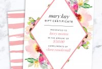 Mary Kay Gift Certificate Find It Only At Wwwthepinkbubbleco with regard to Mary Kay Gift Certificate Template