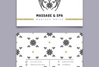 Massage And Spa Therapy Business Card Template Vector Image regarding Massage Therapy Business Card Templates