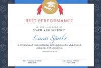 Math Contest Certificate Template  Visme for Math Certificate Template