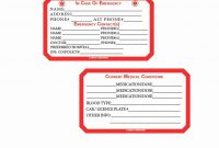 Medication Wallet Card Template  Template Modern Design in Medical Alert Wallet Card Template