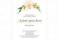 Memorial Cards For Funeral Template Printable  Printabler within Memorial Cards For Funeral Template Free