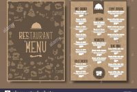 Menu Template For Cafe Or Restaurant In A Retro Style Design  A for Menu Template For Pages