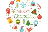 Merry Christmas Round Banner Template With Vector Image throughout Merry Christmas Banner Template