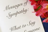 Messages Of Sympathy What To Say When Someone Dies  Holidappy intended for Sorry For Your Loss Card Template