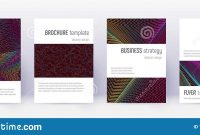 Minimalistic Brochure Design Template Set Rainbow Stock Vector intended for Wine Brochure Template