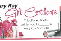Mk Gift Certificate …  My Mk In … with Mary Kay Gift Certificate Template