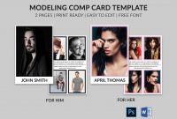 Modeling Comp Card  Model Agency Zed Card  Photoshop  Ms Word with Zed Card Template Free