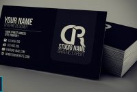 Modern Black Business Card  Psd — Photoshop Tutorial with Visiting Card Templates For Photoshop