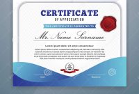 Modern Professional Certificate Template Stock Vector  Illustration in Professional Award Certificate Template