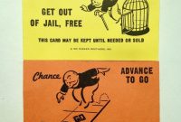 Monopoly Replacement Chance  Community Chest Cards Full Set Crafts with Get Out Of Jail Free Card Template