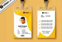 Multipurpose Corporate Office Id Card Free Psd Template  Indiater within Work Id Card Template