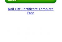 Nail Gift Certificate Template Freesubsconteasig  Issuu regarding Nail Gift Certificate Template Free