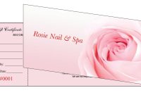 Nail Salon Gift Certificate with Nail Gift Certificate Template Free