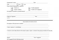 Near Miss Reporting Form   Free Templates In Pdf Word Excel Download for Near Miss Incident Report Template
