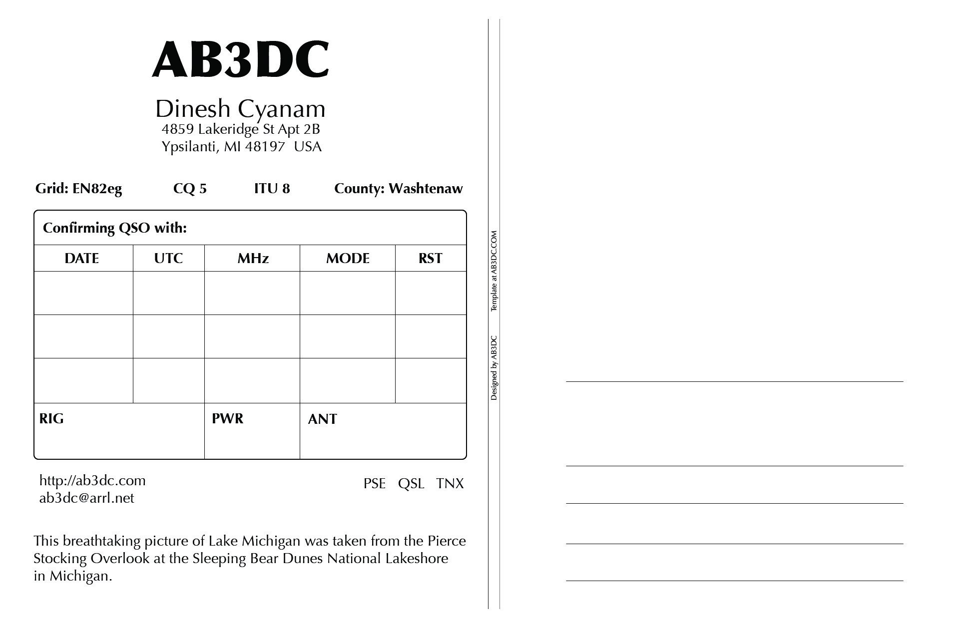 New Qsl Cards Design – Abdc's Ham Radio Blog within Qsl Card Template