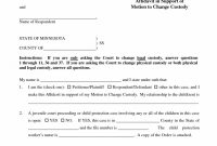 Notarized Child Custody Agreement Sample inside Notarized Custody Agreement Template