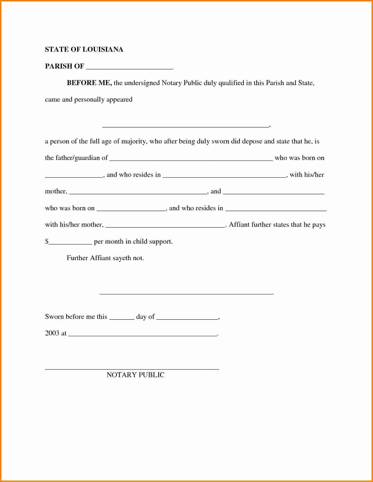 Notarized Custody Agreement Template New Beautiful Child Custody inside Notarized Custody Agreement Template