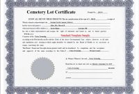 Obtaining A Customized Deed Report Rights To Burial Certificate regarding Ownership Certificate Template