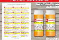 Old Age Prescription Pill Bottle Labels  Gag Gift  Fake Pharmacy Label within Prescription Bottle Label Template