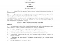 Ontario Unanimous Shareholders Agreement Between Shareholders And for Shareholders Agreement Template For Small Business