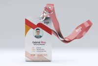 Orange Company Id Card Template – Makiplace within Work Id Card Template