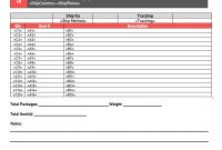 Packing Slip Template Free In Excel Sheet  Word Format within Blank Packing List Template