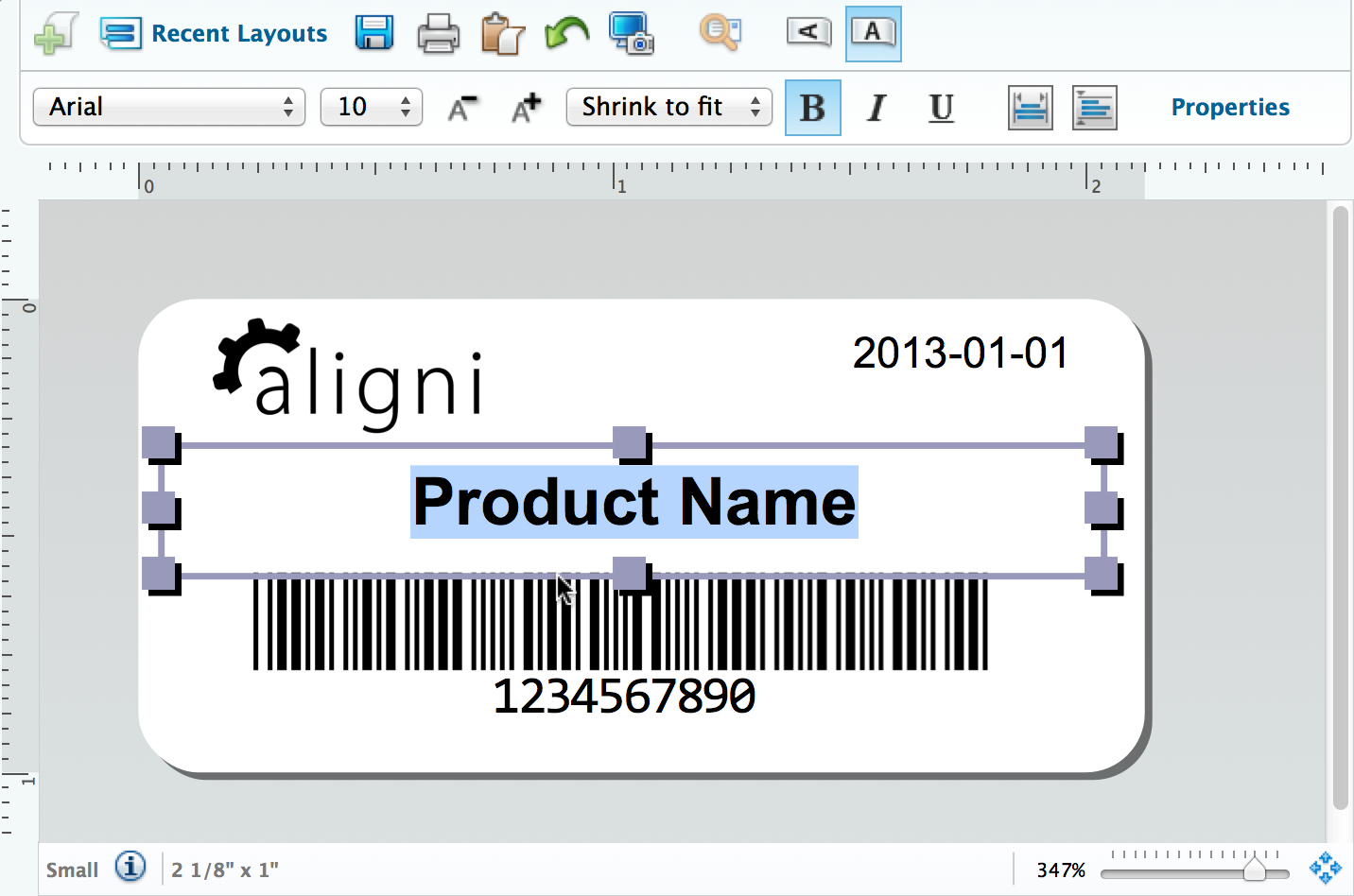 Part And Inventory Labels  Aligni for Inventory Labels Template