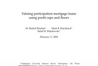 Pdf Valuing Participation Mortgage Loans Using Profit Caps And Floors in Profit Participation Loan Agreement Template