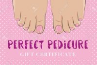 Pedicure Gift Certificate For A Nail Salon Cute Feminine Design intended for Nail Gift Certificate Template Free