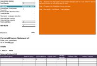 Personal Financial Statement Form   Printable Formats with regard to Blank Personal Financial Statement Template
