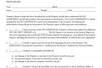 Pet Addendumagreement Pdf  Property Management Forms In regarding Addendum To Tenancy Agreement Template