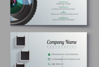Photographer Business Card Template Design For Vector Image inside Photography Business Card Templates Free Download