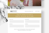 Photography Gift Certificate Photographer Gift Card Template  Etsy in Gift Certificate Template Photoshop