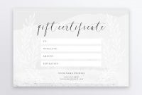 Photography Gift Certificate Template Psd X Editable  Etsy inside Photoshoot Gift Certificate Template