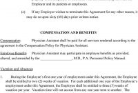 Physician Assistant Employment Agreement Terms Of Agreement  Pdf with regard to Physician Consulting Agreement Template