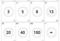 Picture Agile Planning Poker Cards Black And White Print Friendly with Planning Poker Cards Template