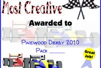 Pinewood Derby Certificates  Do Your Best Cub Scouts  Cub Scout in Pinewood Derby Certificate Template